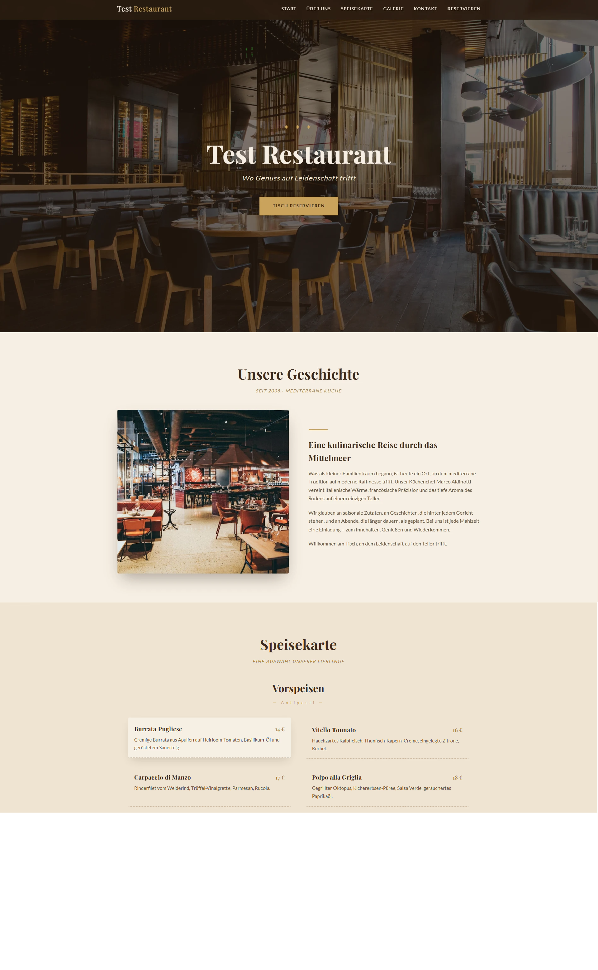 Restaurant-Vorlage